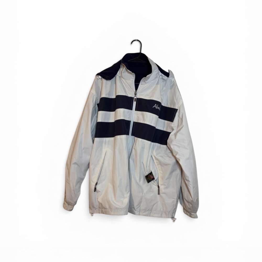 White and Navy Jacket/Windbreaker